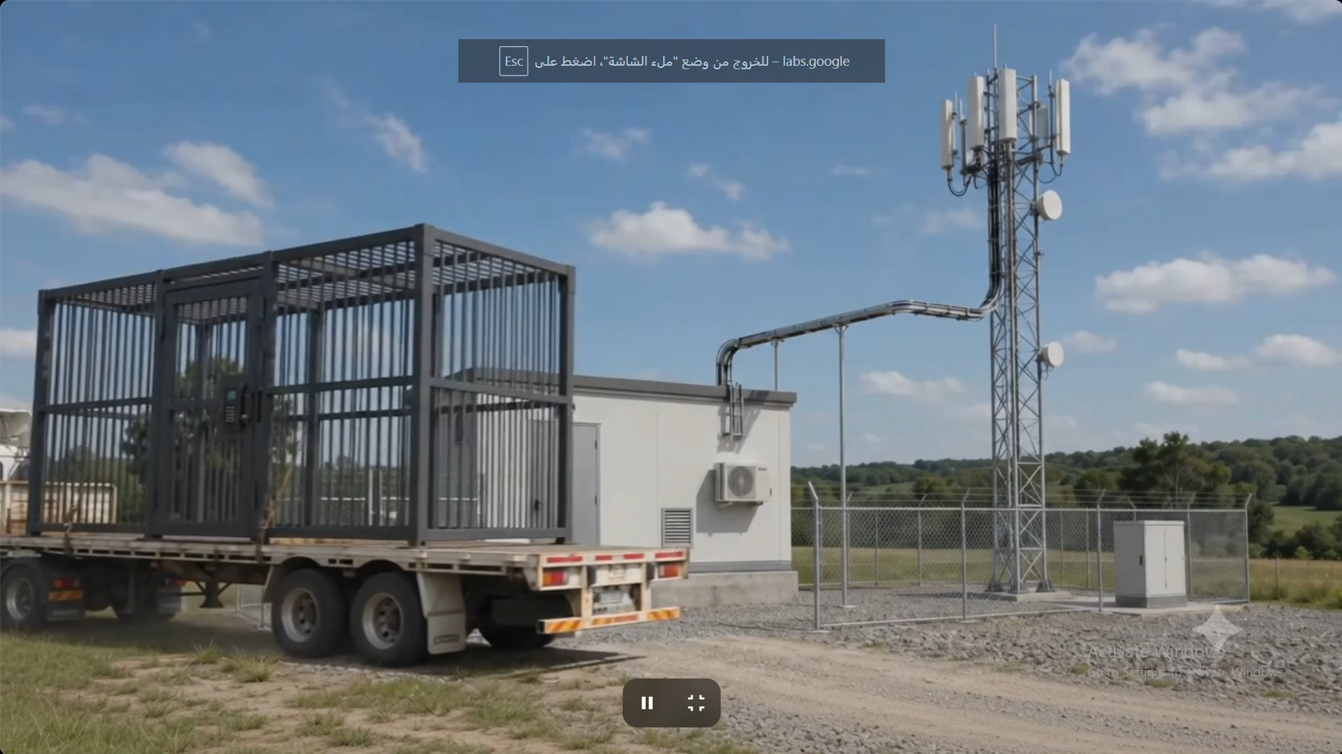 Telecom shelter with a steel protection cage